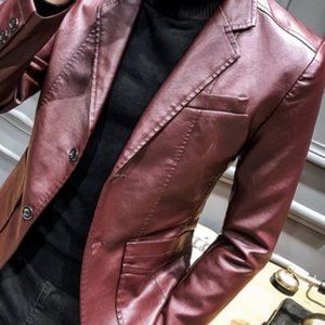 Suple Leather Jacket Man